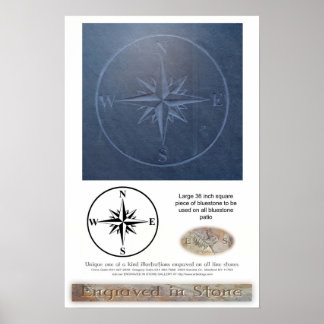 Póster Compass Bluestone