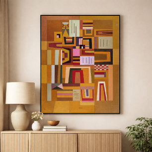 Poster Compensação, Arte Geométrica Inspirada em Kandinsk