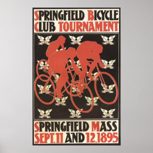 Poster Competiam 1895 da bicicleta de Springfield