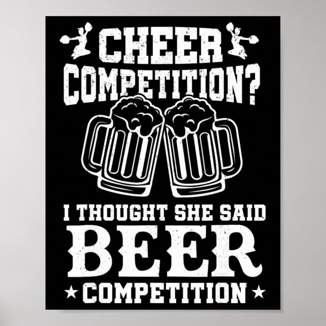 Poster Competição de Animação Cerveja Engraçado Animadora (Frente)