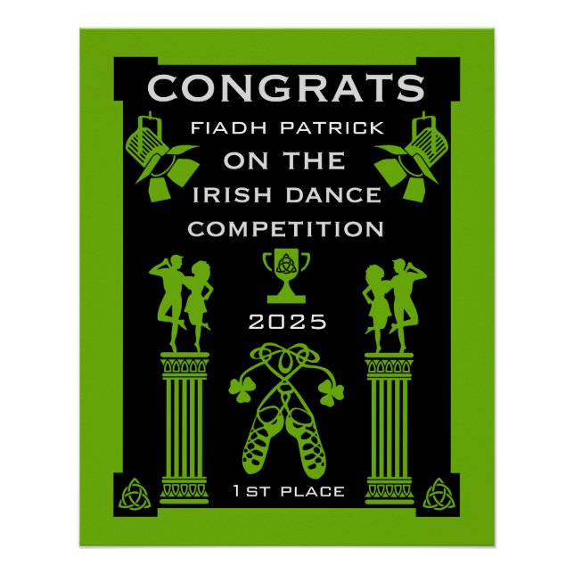 Póster Competição Irlandesa de Dançar (Frente)