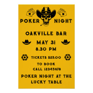 Póster Competição Noturna Poker