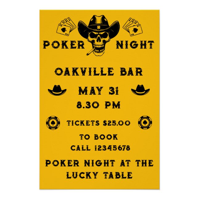 Póster Competição Noturna Poker (Frente)