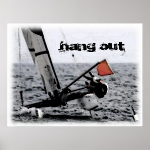 Póster Competição Velejando Foto Catamaran