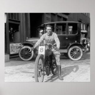 Poster Competindo Motocicleta, 1922