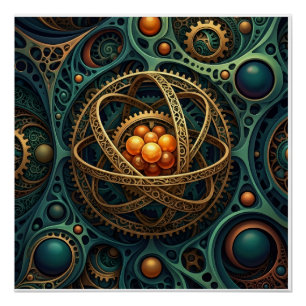 Póster Complexo de Engrenagens Vortex de Orbe Mecânico St