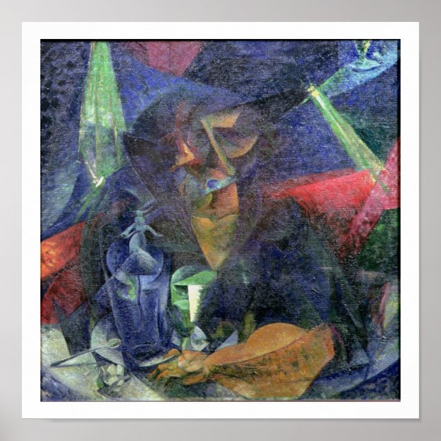 Poster Composição com a figura de uma mulher, 1912 (óleo  (Frente)