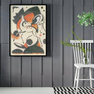 Poster Composição com Dois Veados de Franz Marc