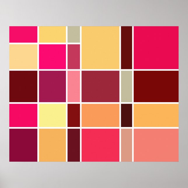 Poster Composição de Abstrato de cor (Frente)