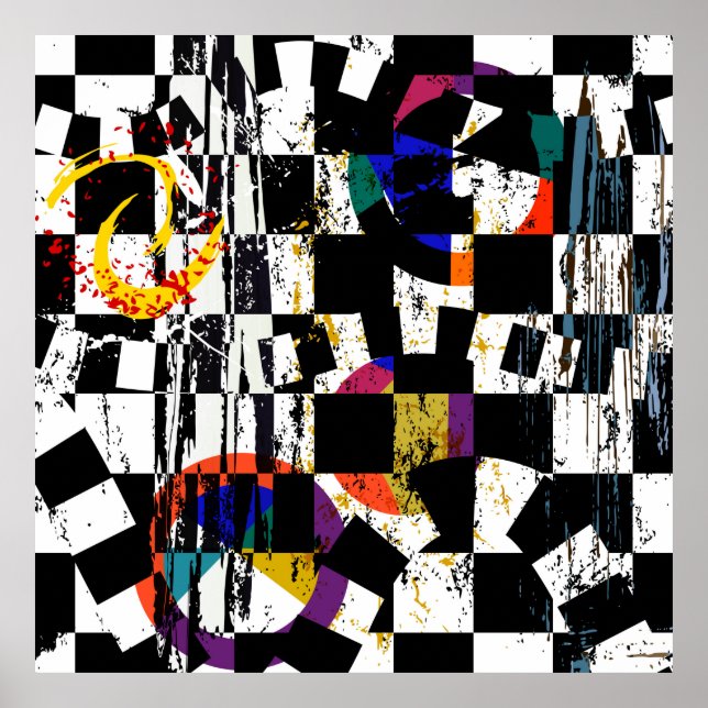 Poster composição de fundo abstrato, com traços, spl (Frente)