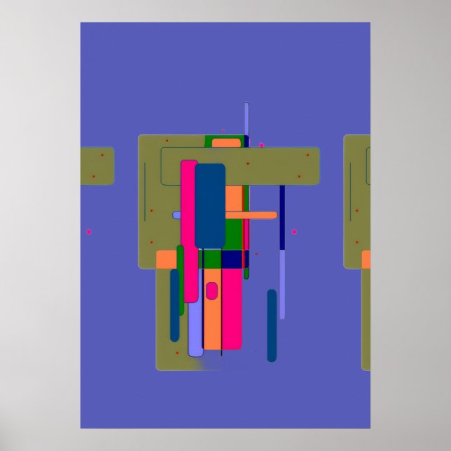 Poster Composição de Obra de Arte Abstrata (Frente)