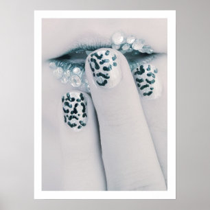 Poster Composição do leopardo de neve