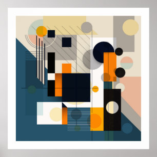 Poster Composição em formas geométricas 1
