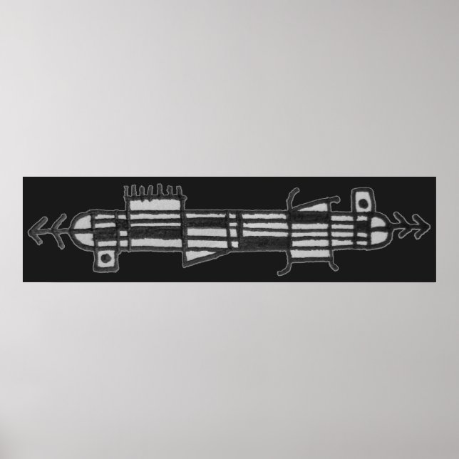 Poster composição esquemática do lápis de abstrato (Frente)