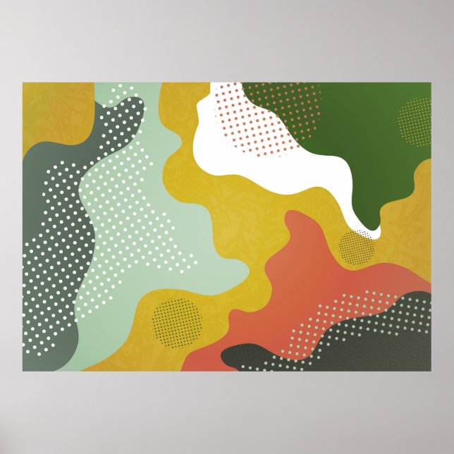 Poster Composição geométrica abstrata moderna com decoraç (Frente)