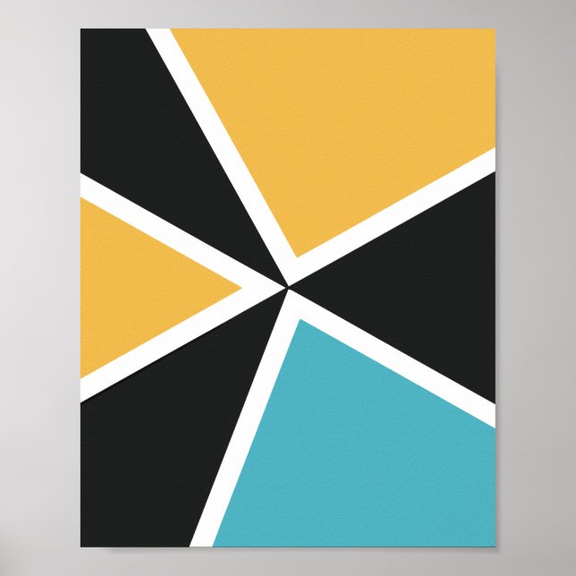 Poster Composição Geométrica Triangular Moderna (Frente)