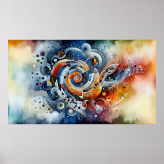 Poster Composição musical - abstrato lírico 06