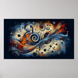 Poster Composição musical - abstrato lírico 07