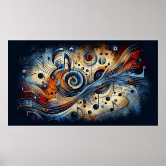 Poster Composição musical - abstrato lírico 07