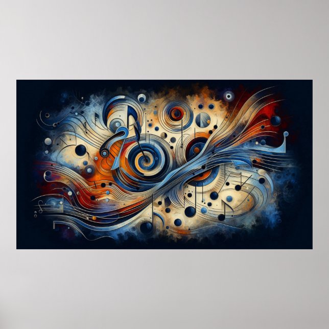 Poster Composição musical - abstrato lírico 07 (Frente)