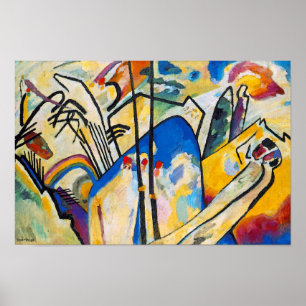 Póster Composição Quatro de Wassily Kandinsky - Arte Abst