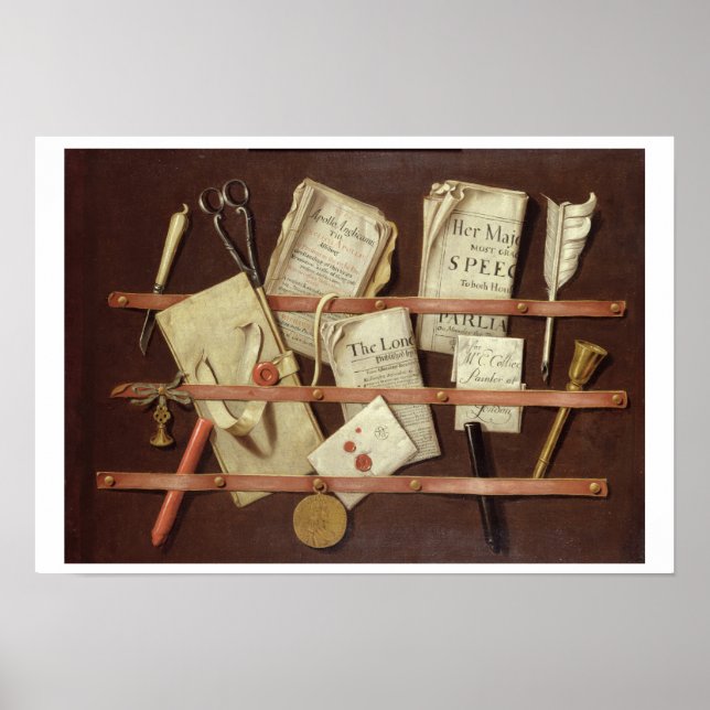 Póster Composição Trompe L'Oeil (Frente)