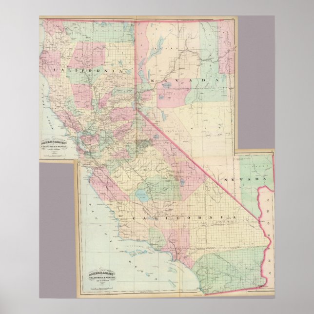 Poster Compósito Calif, Nevada (Frente)