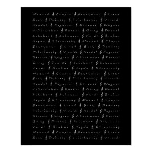 Póster Compositores de música clássica