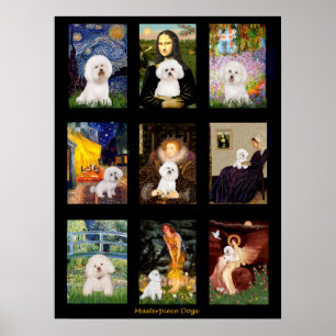 Poster Composto Famoso Art Bichon Frise