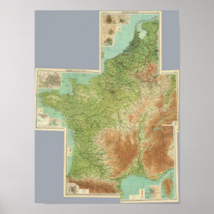 Póster Composto França, Bélgica, Holanda