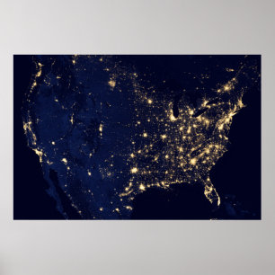 Póster Composto Infravermelho De Satélite NASA Dos EUA- 