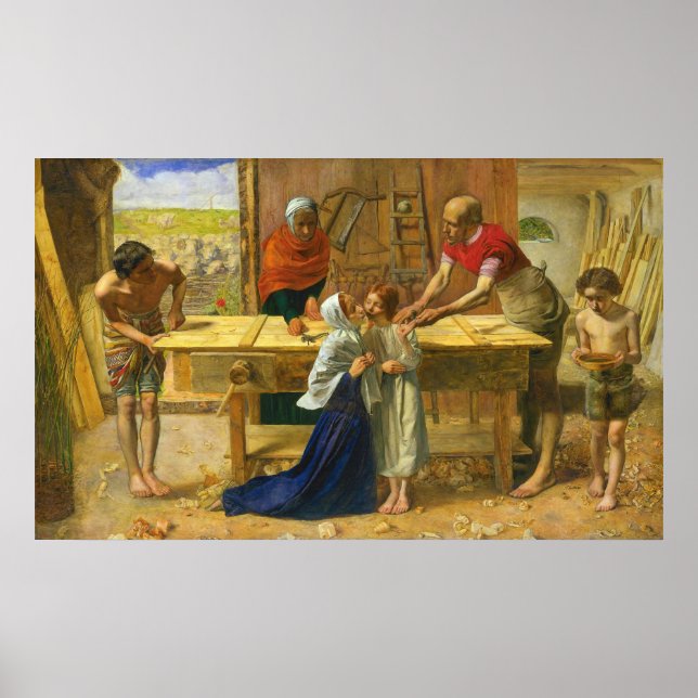 Poster Compra do carpinteiro de John Everett Millais (Frente)