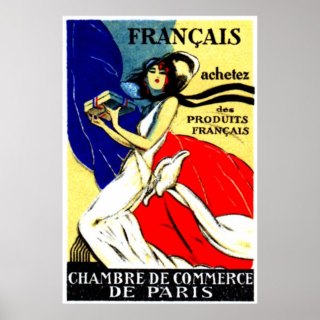 Póster comprar 1920 Produtos franceses (Frente)