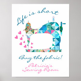 Poster Comprar A Máquina De costura De Tecido