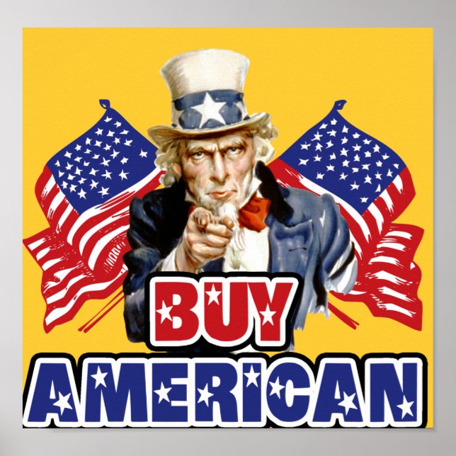 Poster Comprar Americano ( Made In China ) - Piada Engraç (Frente)