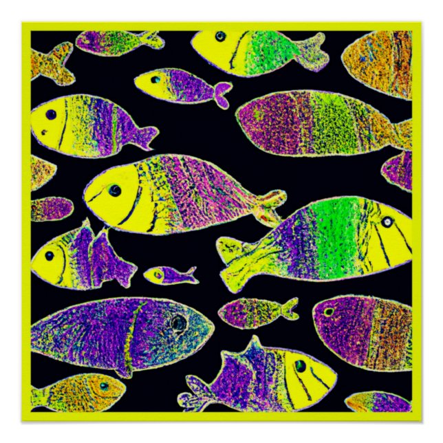 Póster Comprar de Arte de Peixes Exclusivos Agora (Frente)