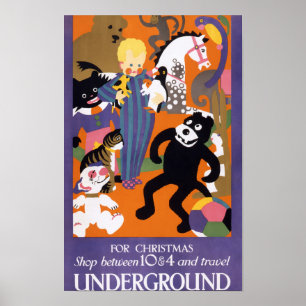 Poster Compras Vintage do Metrô de Londres
