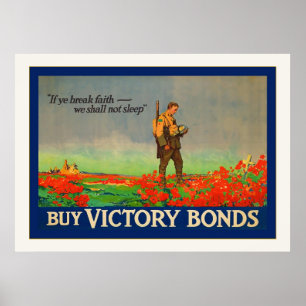 Póster Compre a guerra mundial 1 do vintage do ~ das