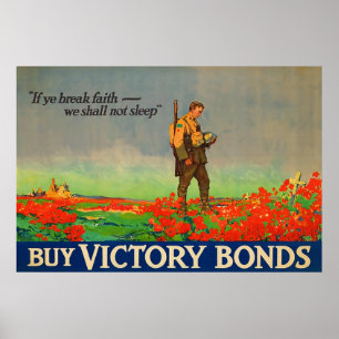 Póster Compre a guerra mundial 1. do vintage do ~ das