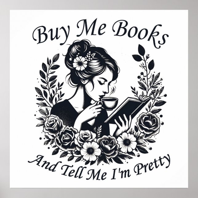 Poster Compre-me Livros E Diga Que Sou Bonita (Frente)