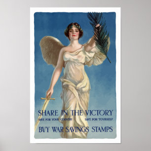 Póster Compre selos das economias da guerra -- WWI