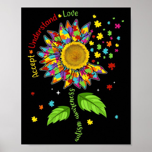 Poster Compreender Autismo Admissível Consciência do Amor (Frente)