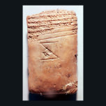 Póster Comprimido com escrita cuneiforme, c.1830-1530 BC<br><div class="desc">Tablet da Babilônia com escrita cuneiforme,  c.1830-1530 BC (argila) localizada no Museu do Iraque,  Bagdade.</div>