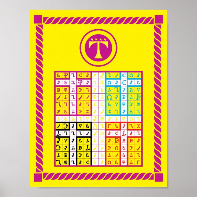 Póster Comprimido Enochian Air Elemental na Canvas (Frente)