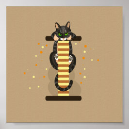 Poster Comprimido geométrico Ilustração Cat