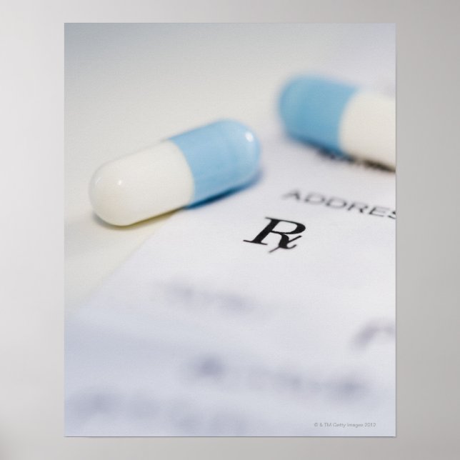 Poster Comprimidos com receita escrita (Frente)