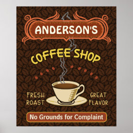 Póster Compro Café com Mug Crie o seu