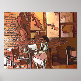 Poster Compro de Café Artístico