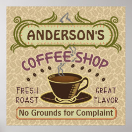 Poster Compro de café com a taça Crie o seu