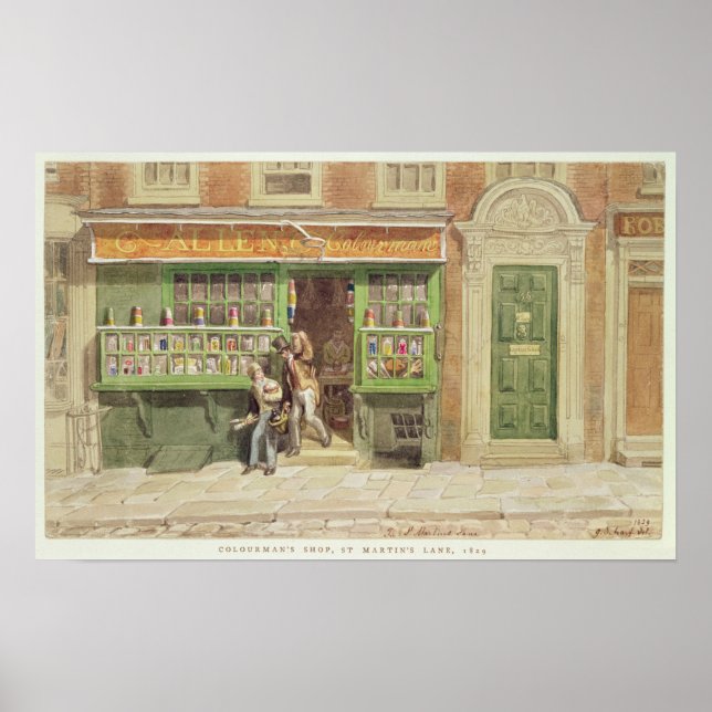 Póster Compro de Colorman, Rua Martin's Lane, 1829 (Frente)